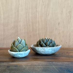 Candle And Ceramic Sets: Milky Glaze candle/Ceramic Set