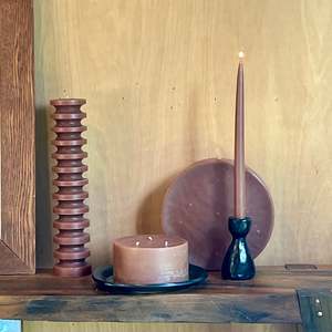 Candle And Ceramic Sets: Black Ceramic/Candle Sets