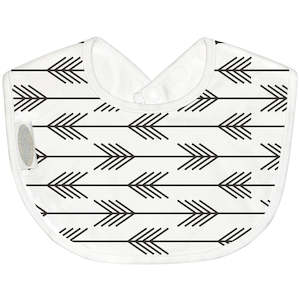 Jersey Cotton: Jersey Cotton Bib - Arrows