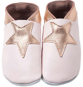 Nz Made Shoes And Moccasins: New Zealand made leather shoes - gold stars