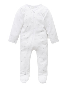 Purebaby Organic Cotton And Gorgeousness: Purebaby Organic Cotton Onesie - Grey leaf