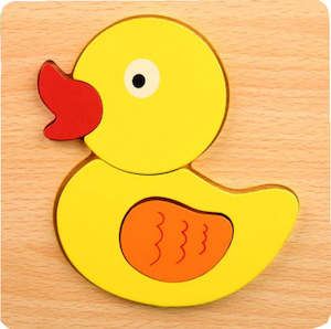 Summer: Wooden Puzzle - Yellow Duck