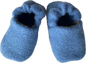 Wool Booties: Vintage Wool Booties - Denim Blue