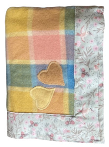 Vintage Wool Blanket - Rainbow check