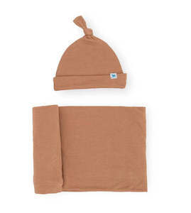 New Arrivals: Little Unicorn Stretch Knit Hat & Swaddle - Terracotta