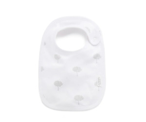 Purebaby Organic Cotton And Gorgeousness: Purebaby Organic Cotton Bib - grey leaf