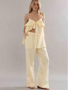 Jimmy Jogger Yellow Linen