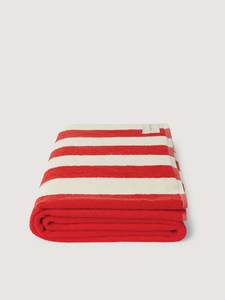 Signature Stripe Beach Towel Chilli/Cream