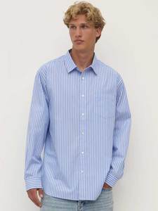 Aden Stripe Long Sleeve Shirt Blue/White