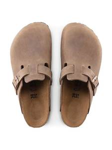 Birkenstock: Bostons Oiled Leather - Tabacco Brown