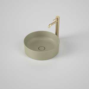 Basins: Caroma Liano II 400mm Round Above Counter Basin | Matte Green