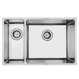 Kitchen Sinks: Mercer Pressato 180/450 Double Sink