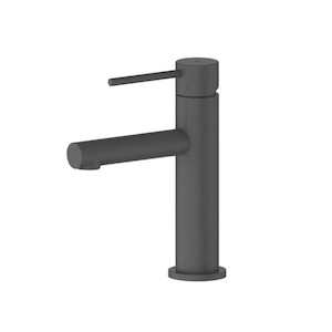Short Basin Taps: Greens Maci Basin Mixer | Gunmetal