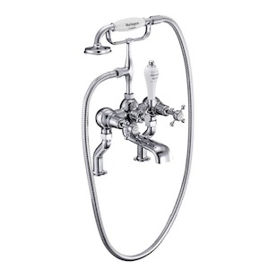Burlington Claremont Deck Mounted Bath/Shower Mixer | Chrome