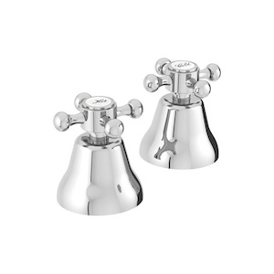 McKinley Empire Bench Mount 15mm Shower Taps | Chrome