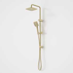 Caroma Luna Multi-Function Rail Shower with Overhead | Brushed Brass