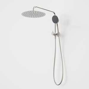 Caroma Urbane II Compact Twin Shower | Brushed Nickel