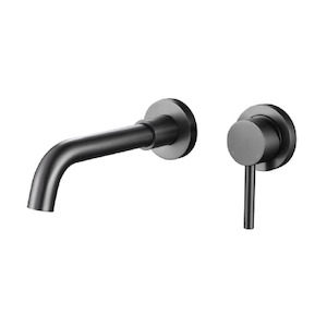 Evoke Wall Mounted Basin Mixer | Gunmetal