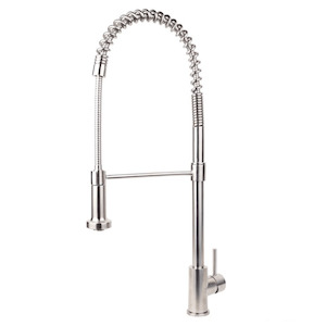 Kitchen: Swiss Flexi Spout Kitchen Mixer | Brushed Stainless Steel