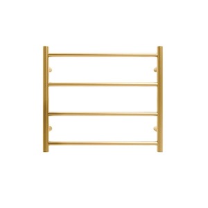 Tranquillity Jersey Round Heated Towel Ladder 500 x 550mm | Brushed Brass