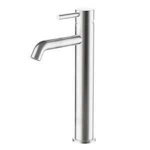 Tall Basin Taps: Swiss Tall Basin Mixer | Brushed Stainless Steel