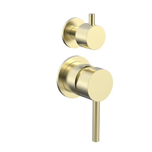 Wall Mixers: Evoke Shower Mixer with Diverter | Brushed Brass