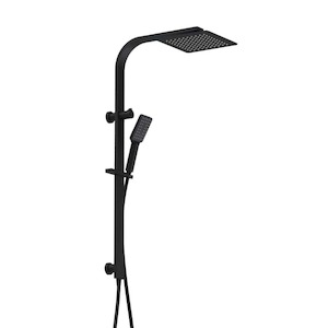 2 In 1 Showers: Como Square Shower Column | Matte Black