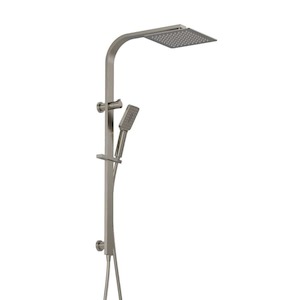 2 In 1 Showers: Como Square Shower Column | Brushed Nickel