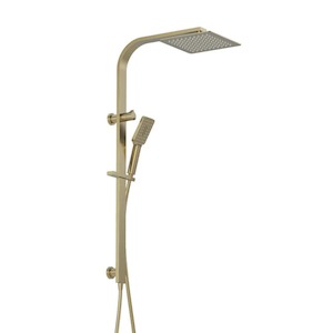 Como Square Shower Column | Brushed Brass
