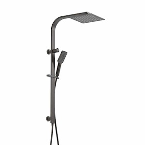 Como Square Shower Column | Brushed Gunmetal