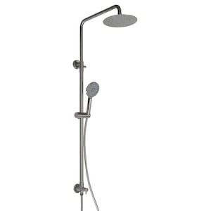 2 In 1 Showers: Swiss 3 Function Shower Column | Brushed Stainless Steel