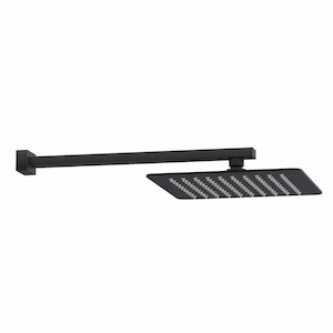 Como Square Wall Mount Rainhead | Matte Black
