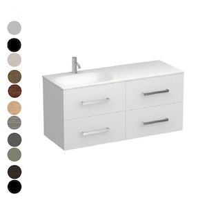 Reflex Spio 1200 4 Drawer Vanity Left Basin