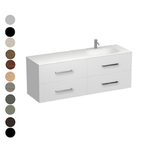 Reflex Spio 1500 4 Drawer Vanity Right Basin
