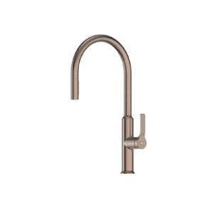 Kitchen Taps: Greens Craft Pulldown Kitchen Mixer with Kitchen Spout | Brushed Bronze