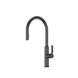 Greens Craft Pulldown Kitchen Mixer with Kitchen Spout | Gun Metal