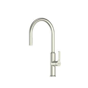 Greens Craft Pulldown Kitchen Mixer with Kitchen Spout | Brushed Nickel