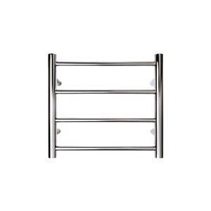 Bathroom: Tranquillity Jersey Round Heated Towel Ladder 500 x 550mm | Polished Stainless