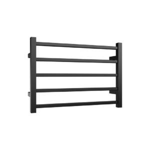 Newtech Quadro 5 Bar Heated Towel Ladder 530mm | Matte Black