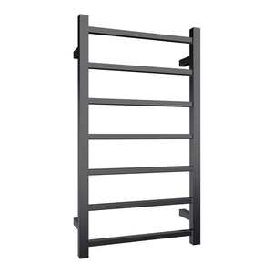 Newtech Quadro 7 Bar Heated Towel Ladder 800mm | Gunmetal