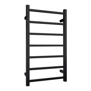 Newtech Quadro 7 Bar Heated Towel Ladder 800mm | Matte Black