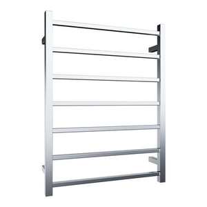 Newtech Quadro 7 Bar Wide Heated Towel Ladder 800mm | Brushed Nickel