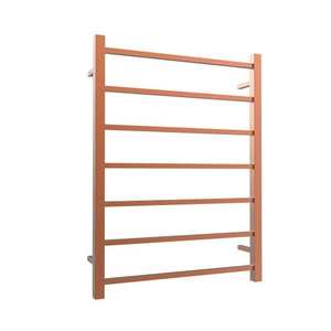 Newtech Quadro 7 Bar Wide Heated Towel Ladder 800mm | Brushed Copper