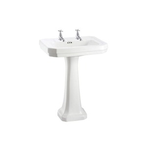 Burlington Victorian Rectangle 610mm Basin and Pedestal