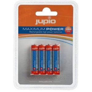 AAA BATTERY RECHARGEABLE 1000MAH 4PK JUPIO - The Battery Cell