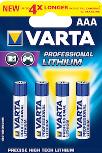 AAA LITHIUM BATTERIES VARTA 4PK - The Battery Cell