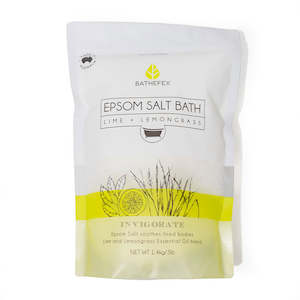 Bath And Body: Bathefex - Epsom Salt Bath: Lime + Lemongrass (1.4kg)