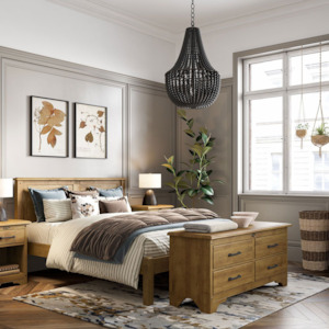 VILLAGER SLAT BED WITH LOW FOOT | ALL SIZES | NZ MADE