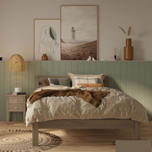 OMOTO SLAT BED | SLATTED HEADBOARD | PINE OR AMERICAN ASH | NZ MADE