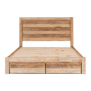 Slat Beds King: ARLO KING SLAT BED WITH END DRAWERS